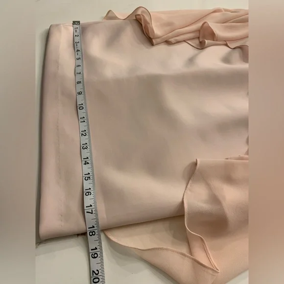 Calvin Klein Chiffon Popover Midi Dress Pale Pink Women’s Size 6 NEW - Picture 4 of 11